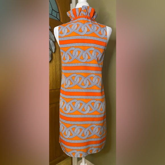 5 for $50 - Mud Pie Sleeveless Shift Dress with Ruffled Neckline - Picture 4 of 5